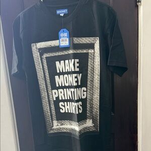 Arket Black Graphic Tee with Bold Print